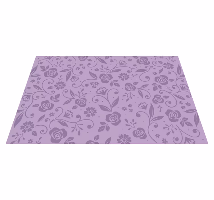 Purple Flowers elegant placemats - TenStickers