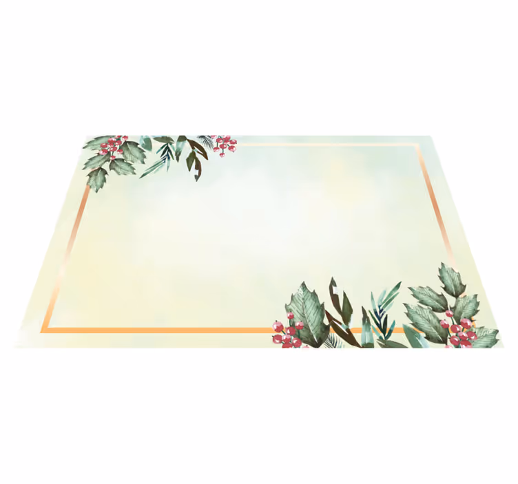 Floral decoration Christmas placemats - TenStickers