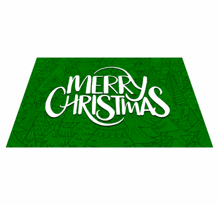Christmas placemat merry holiday wishes - TenStickers