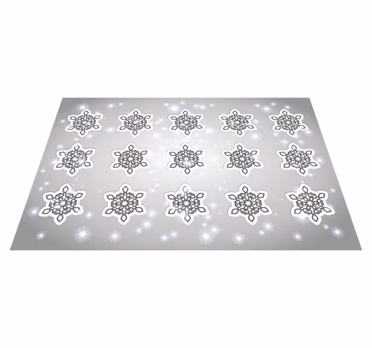 Christmas placemat with snowflake design - TenStickers
