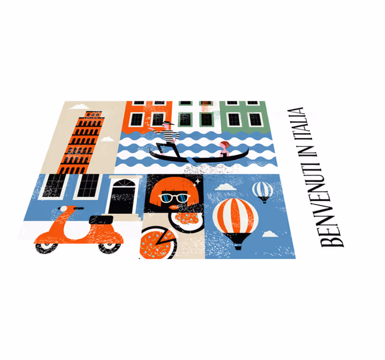 Original placemat vibrant italian landscape - TenStickers
