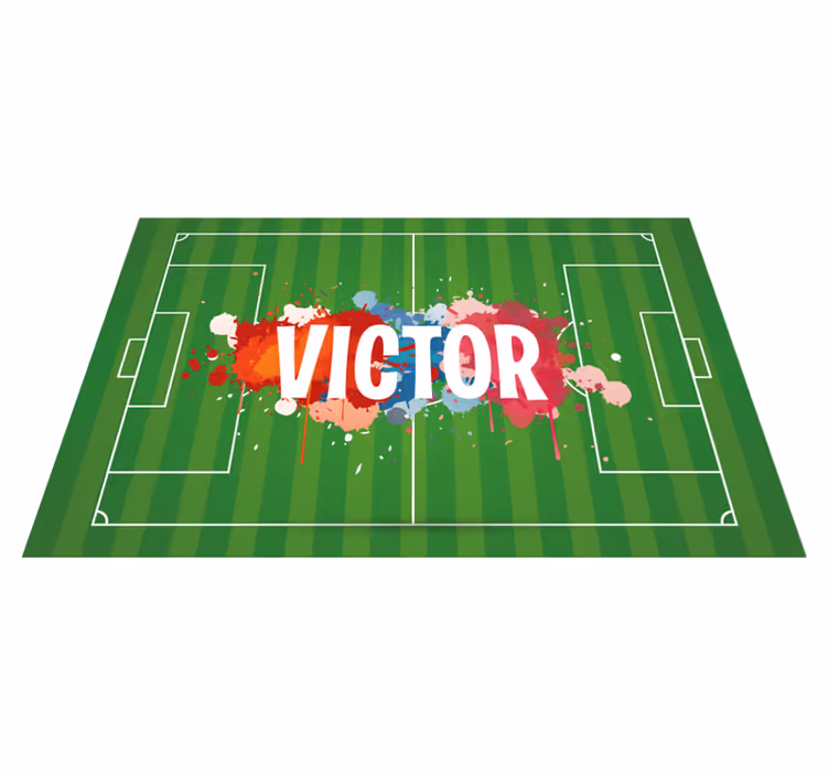 Soccer pitch with name Personalised placemats - TenStickers