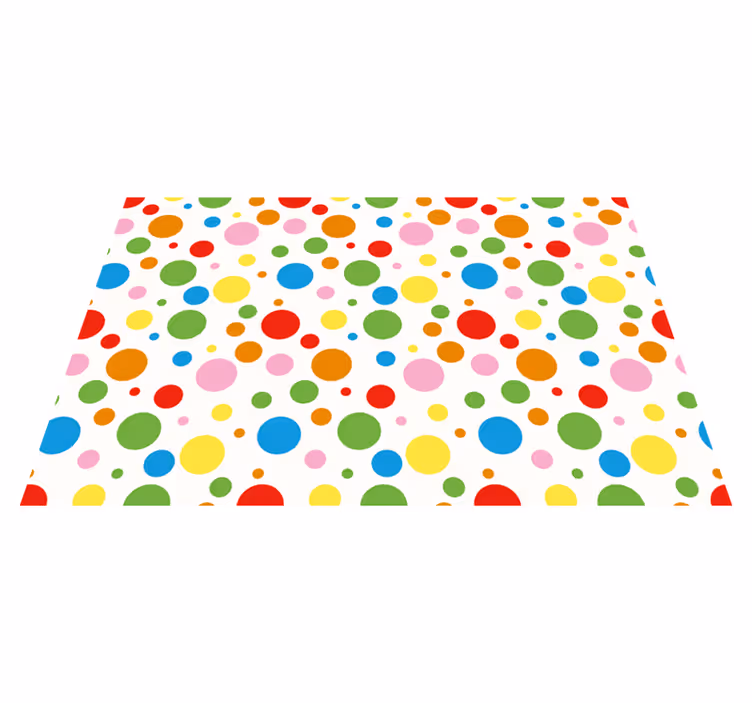 Colored Polka dots elegant placemats - TenStickers