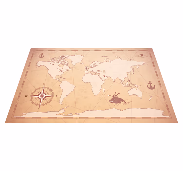 Original placemat world map design - TenStickers