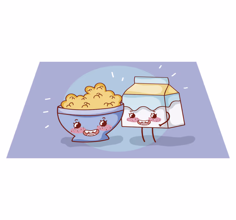 Children placemat happy snack friends - TenStickers