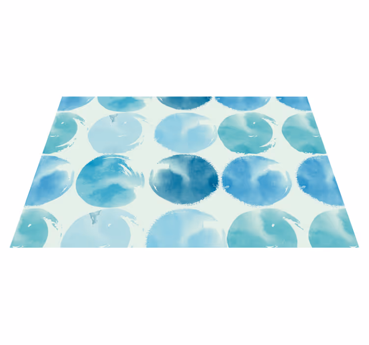 Modern placemat with circular watercolor designs - TenStickers