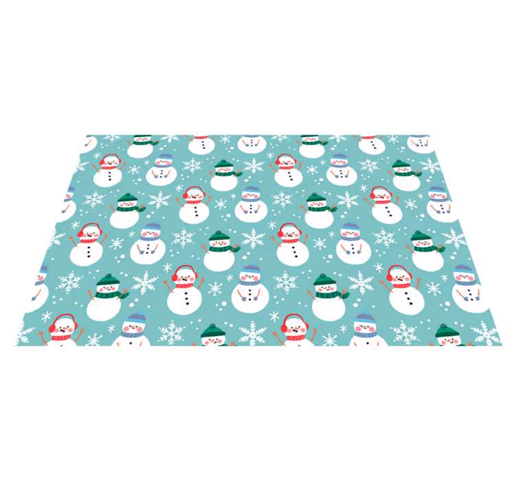 Christmas placemat joyful snowman design - TenStickers