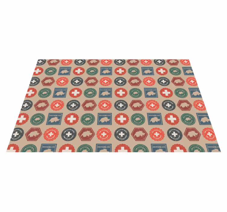 Original placemat switzerland flag coasters - TenStickers