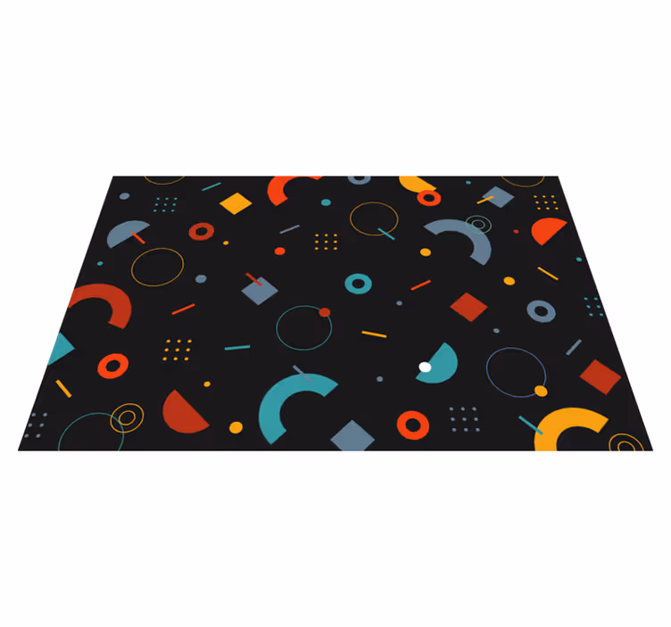 Modern placemat with geometric colorful design - TenStickers