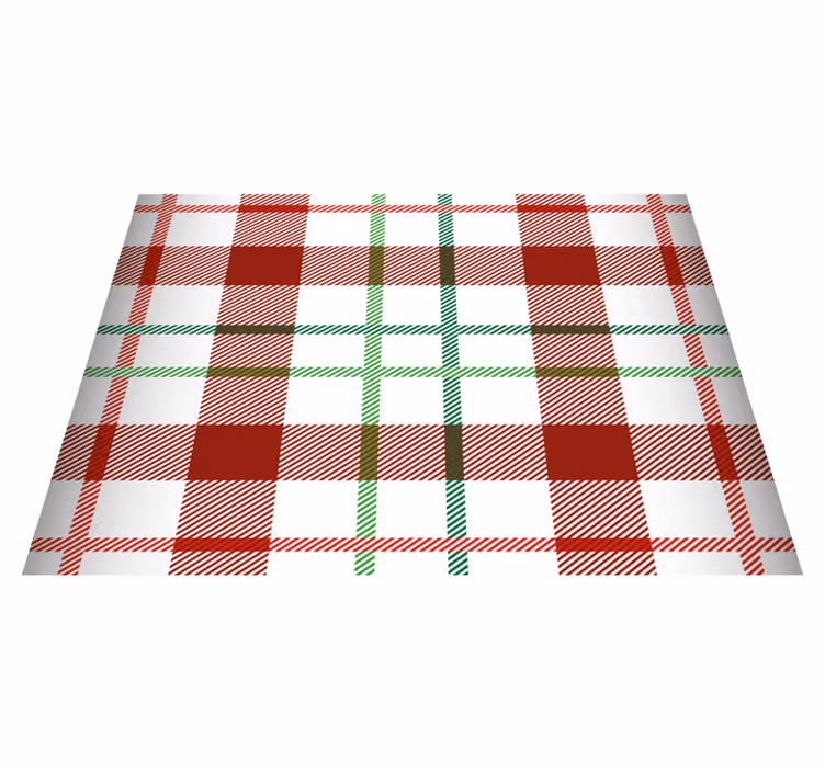 Christmas placemat plaid pattern table cover - TenStickers
