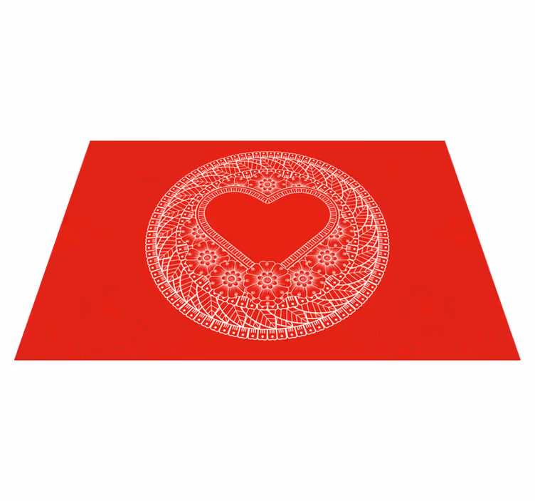 Placemat with quote heart motif design - TenStickers