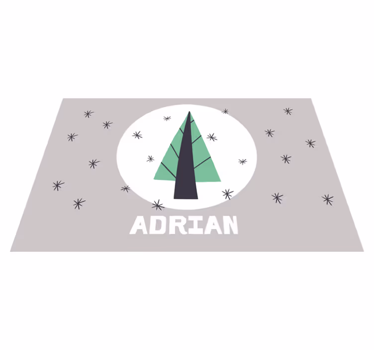 Personalized christmas tree Christmas placemats - TenStickers