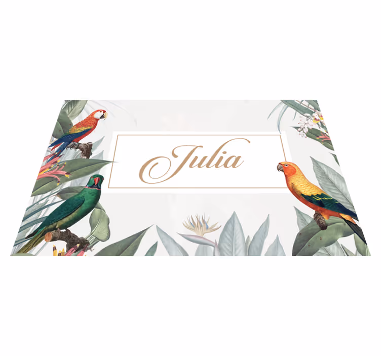 Customisable placemat elegant name placement - TenStickers