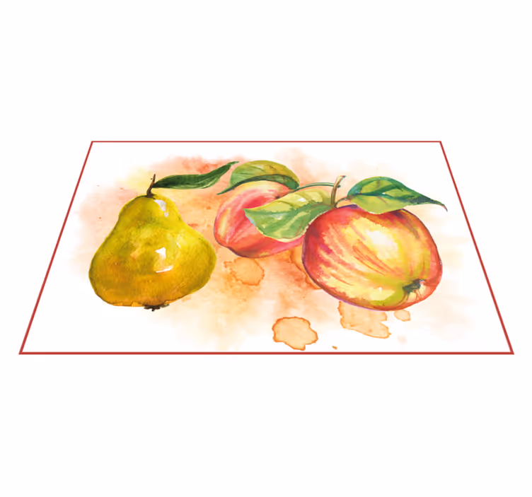 Original placemat fruits watercolor design - TenStickers