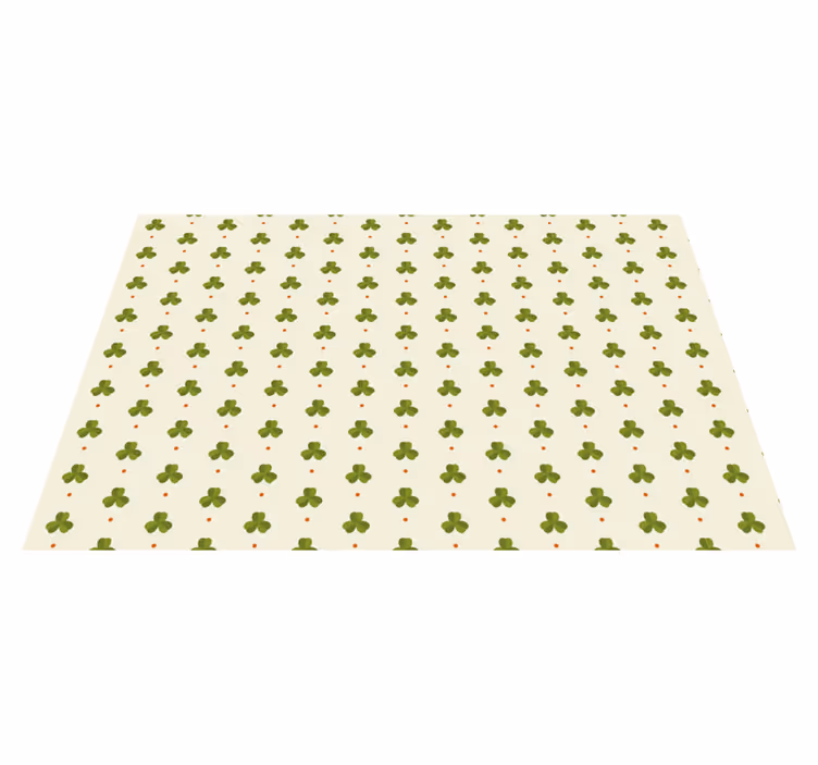 Green shamrocks with orange dots Vinyl placemat - TenStickers