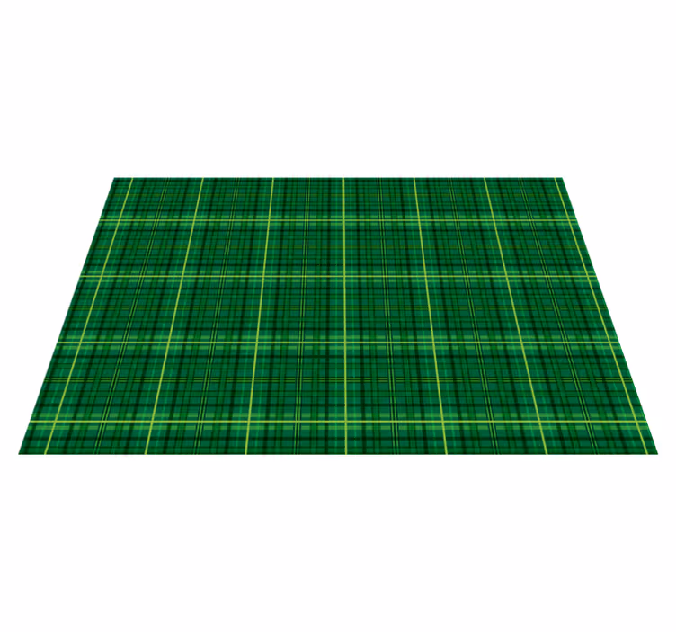 Green tartan textured placemats - TenStickers