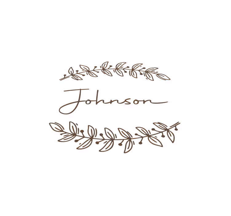 Customisable placemat elegant leafy design - TenStickers