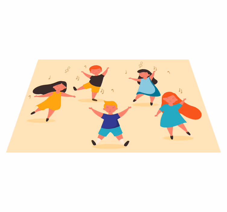 Kids dancing home placemats - TenStickers