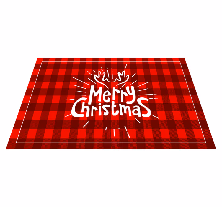 Christmas placemat merry christmas design - TenStickers
