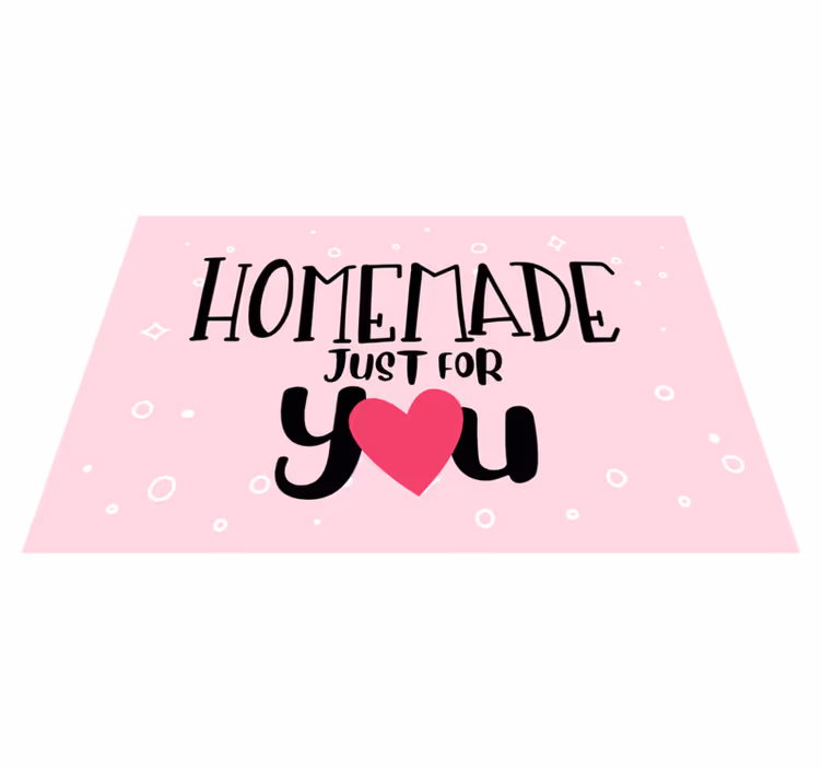 Placemat with quote homemade heart design - TenStickers