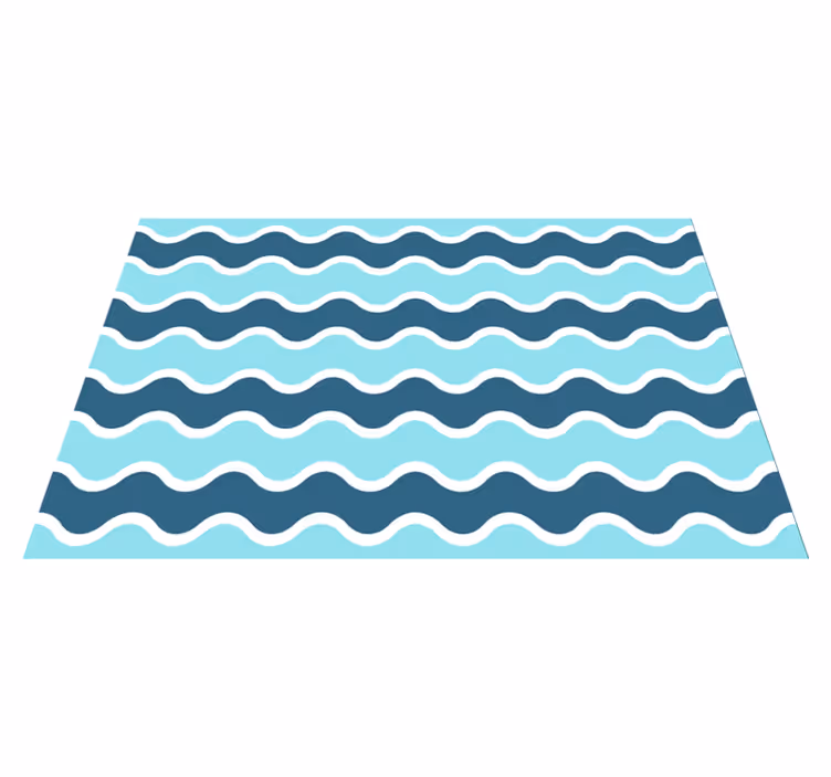 Shades of blue waves elegant placemats - TenStickers