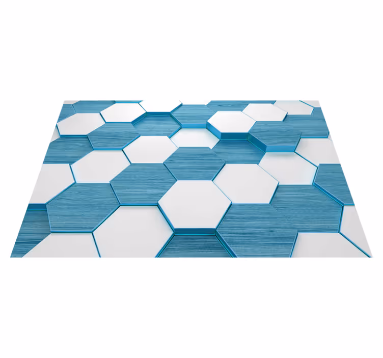 Modern placemat with hexagonal blue design - TenStickers
