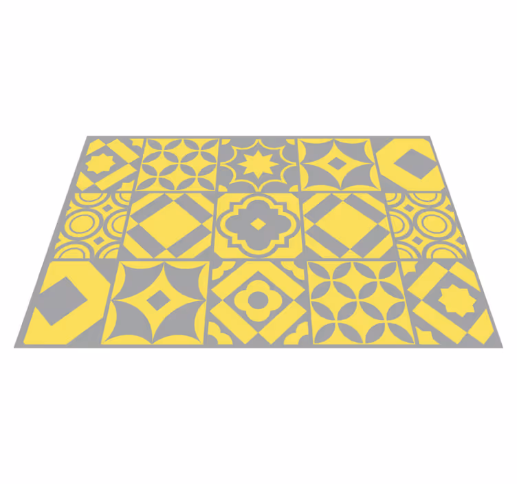 Geometric motif tiles placemat - TenStickers