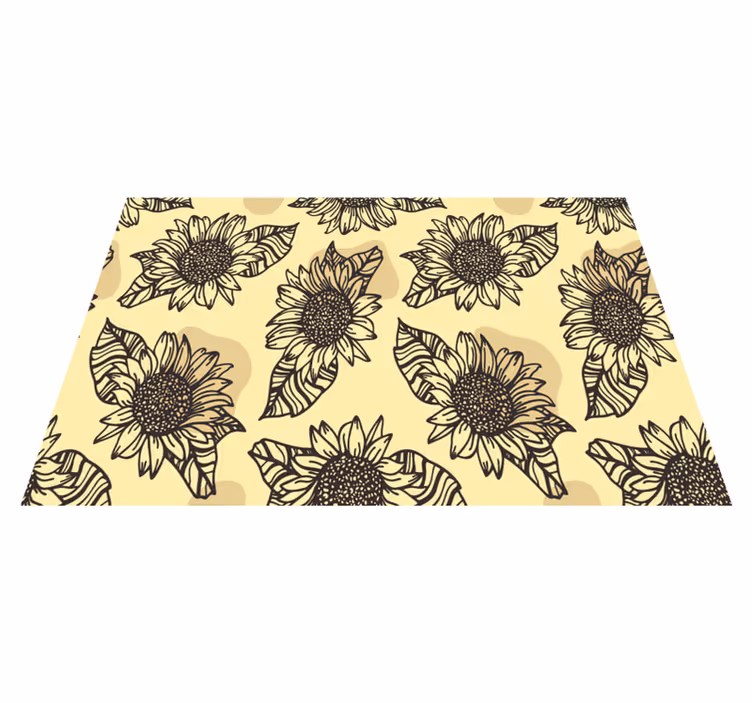Original placemat sunflower design artwork - TenStickers