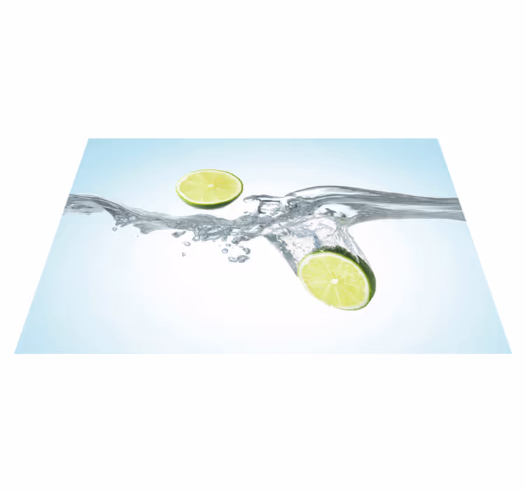 Sliced limes splash placemat - TenStickers