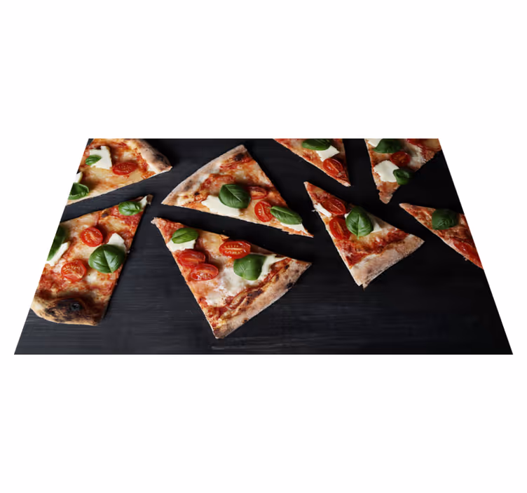 Restaurant placemat sliced pizza design - TenStickers