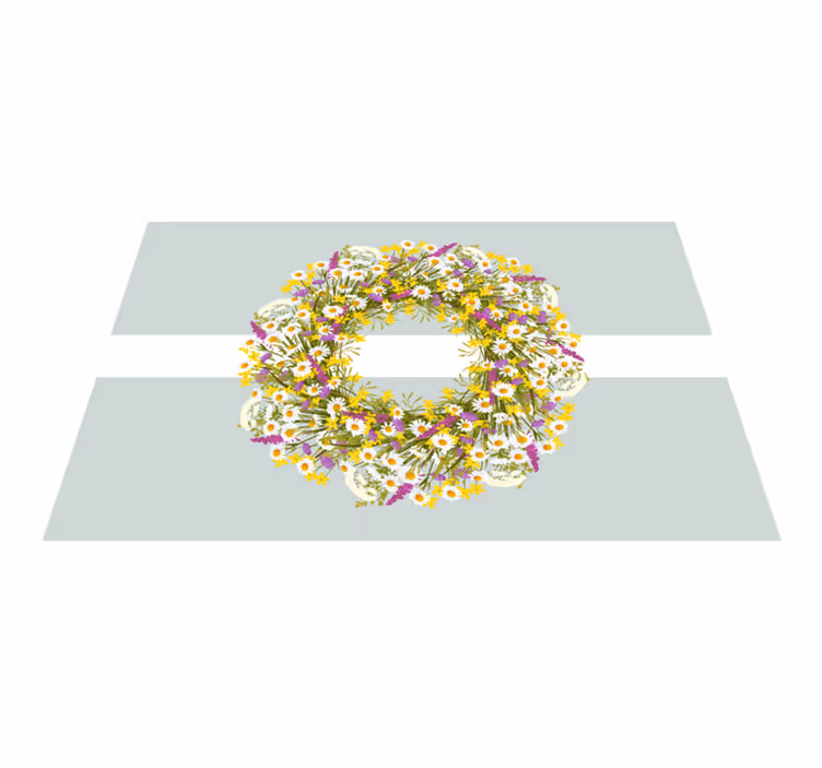 Original placemat floral wreath centerpiece - TenStickers