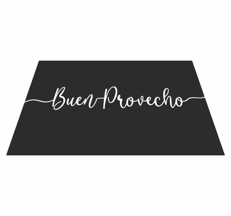 Placemat with quote elegant food affirmation - TenStickers