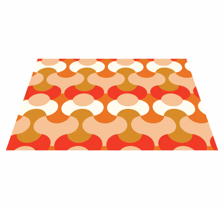 70's orange waves original placemats - TenStickers