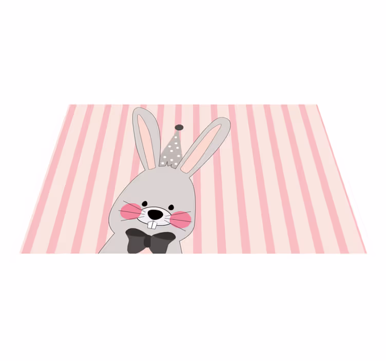 Children placemat adorable bunny design - TenStickers