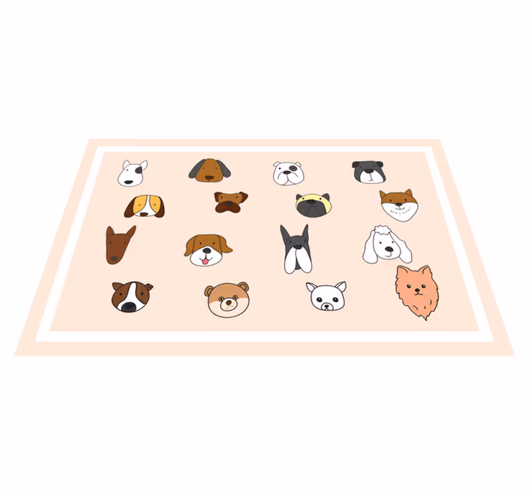 Children placemat animal faces collection - TenStickers