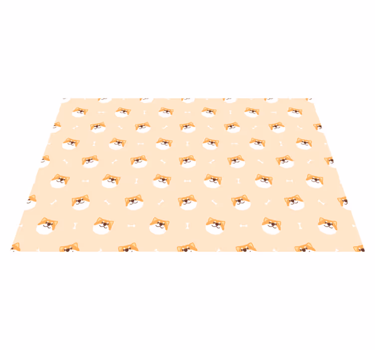 Children placemat cheerful dog faces - TenStickers