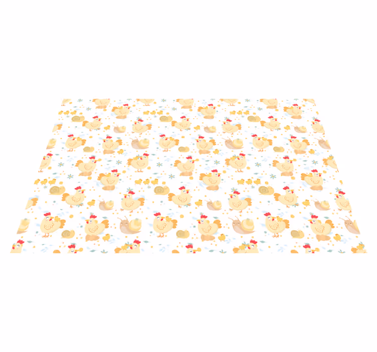 Children placemat with adorable chicken design - TenStickers