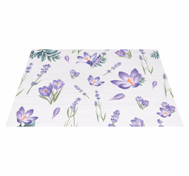 Purple flowers with water original placemats - TenStickers