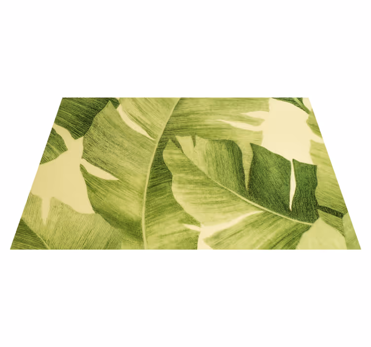 Painted green leaves elegant placemats - TenStickers