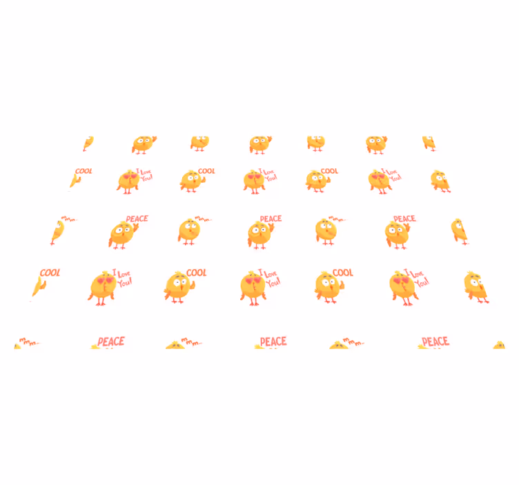 Children placemat with adorable chick designs - TenStickers