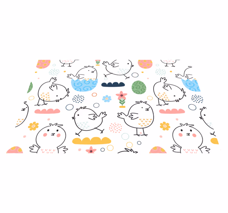 Children placemat with adorable bird designs - TenStickers