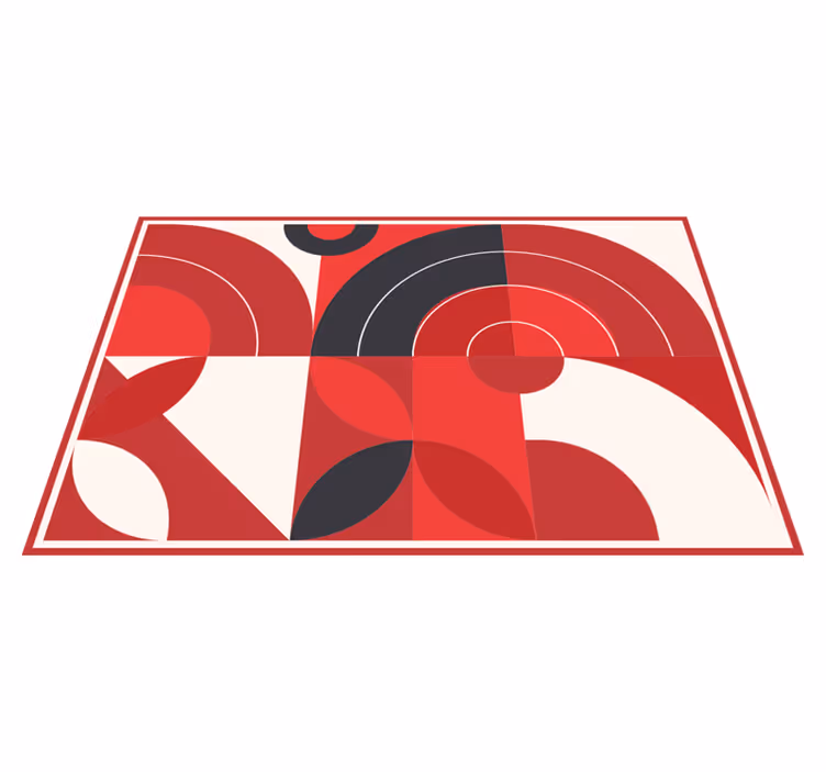 Red geometric art original placemats - TenStickers
