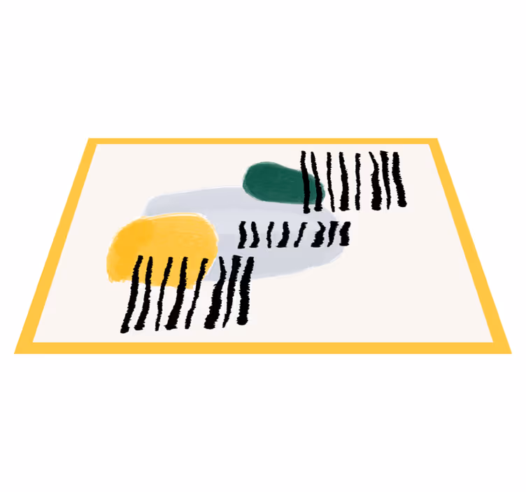 Modern placemat with vibrant geometric designs - TenStickers