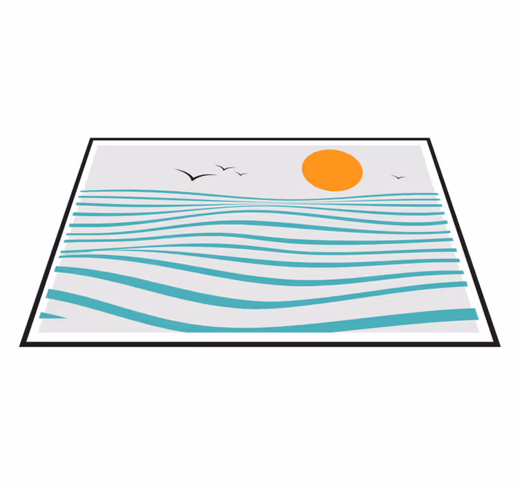 Modern placemat with stylish waves pattern - TenStickers