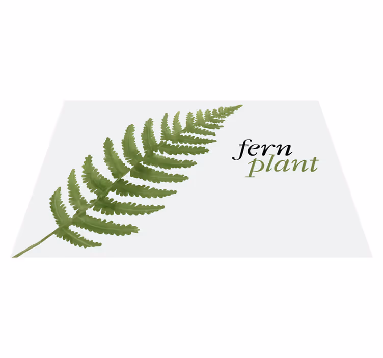 Fern plant minimalist quote placemats - TenStickers