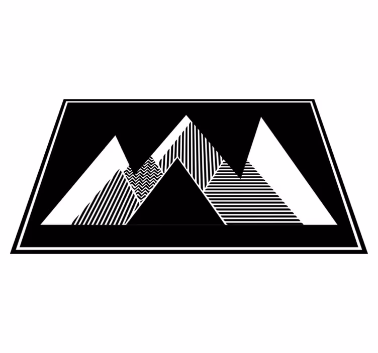 Modern placemat with chic mountain peaks - TenStickers