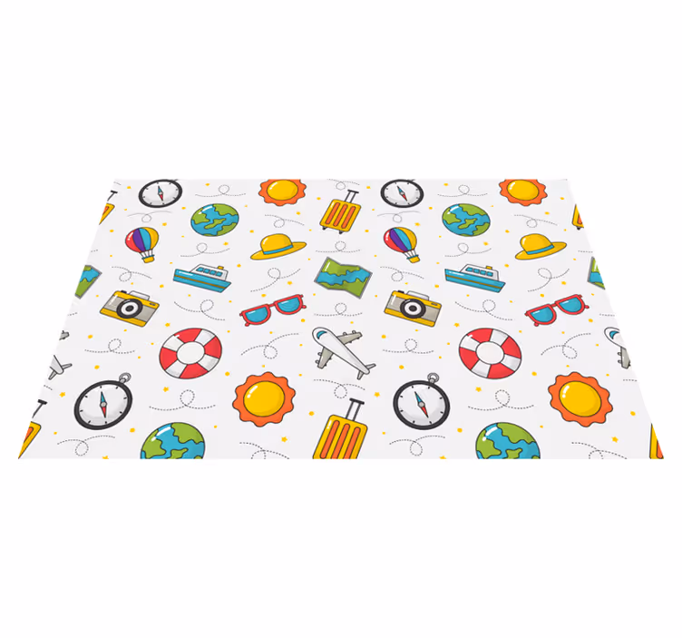 Children placemat with fun travel themes - TenStickers