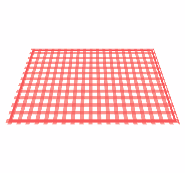 Checkered red pattern placemat - TenStickers