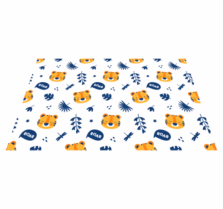 Children placemat with tiger face design - TenStickers
