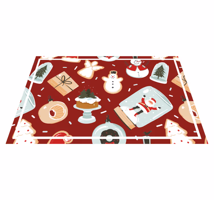 Christmas placemat with cheerful holiday designs - TenStickers
